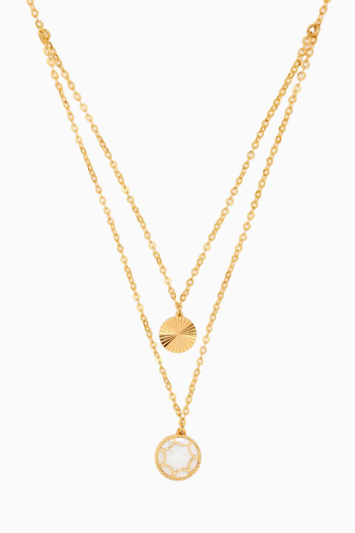

Amelia Roma Mother of Pearl Necklace in 18kt Yellow Gold