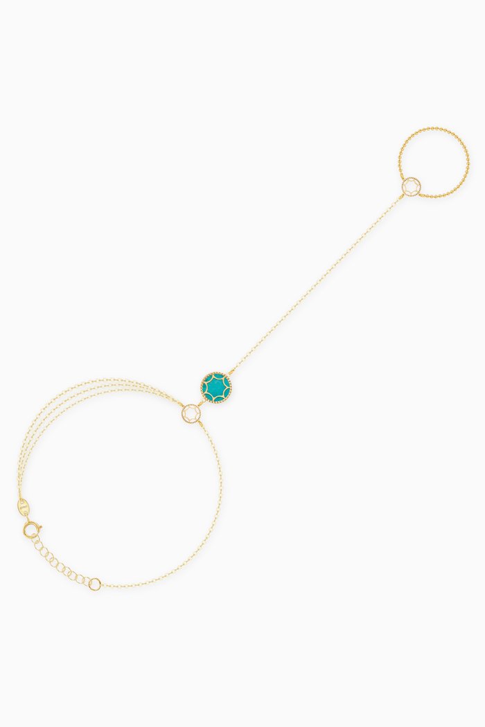 

Amelia Roma Mother of Pearl Panja Bracelet in 18kt Yellow Gold