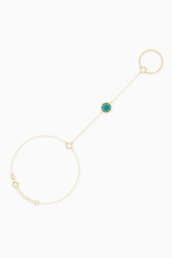 

Amelia Roma Mother of Pearl Panja Bracelet in 18kt Yellow Gold
