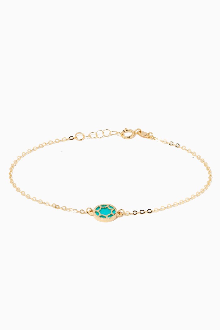 

Amelia Roma Mother of Pearl Bracelet in 18kt Yellow Gold