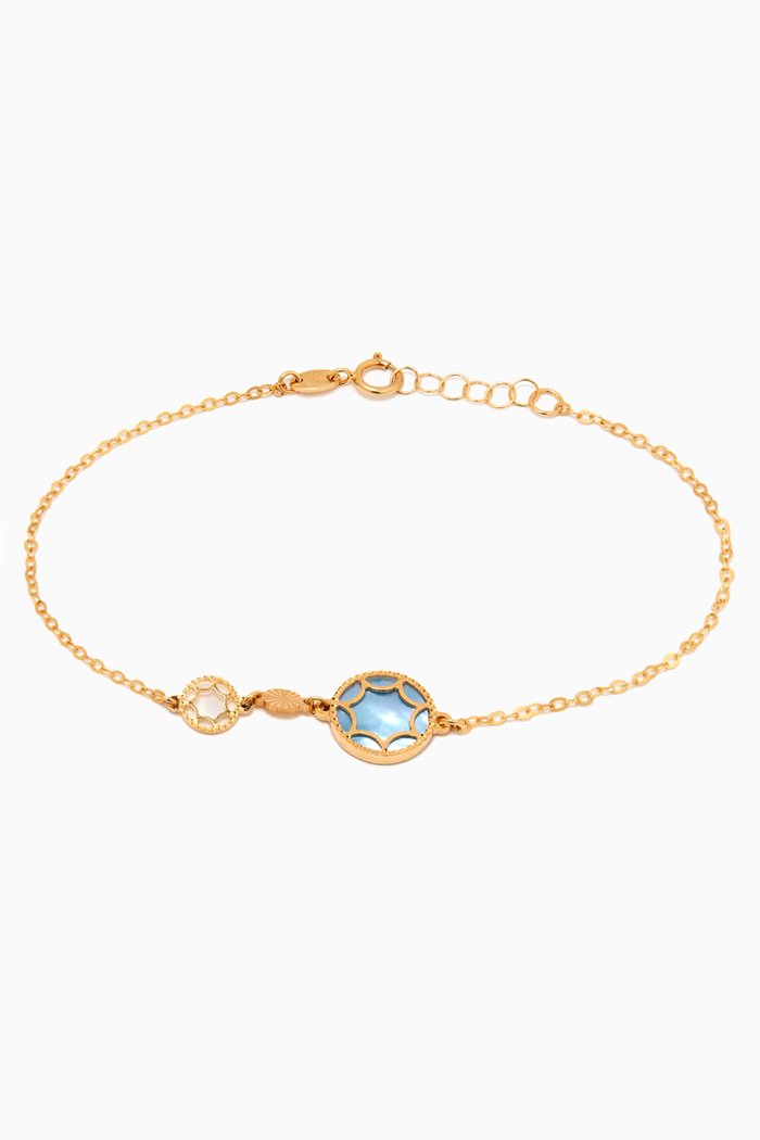

Amelia Roma Mother of Pearl Bracelet in 18kt Yellow Gold