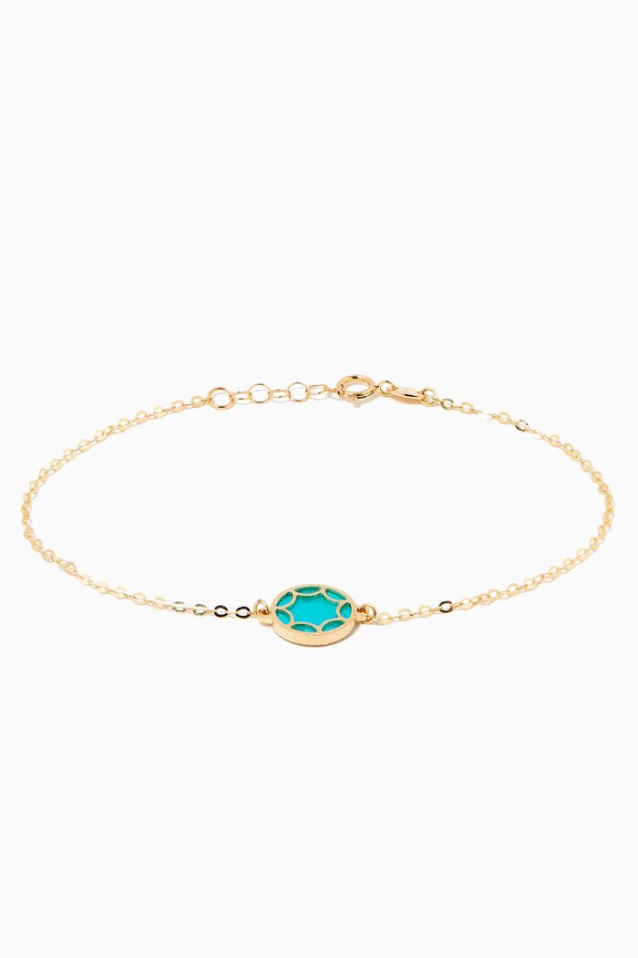 

Amelia Roma Mother of Pearl Bracelet in 18kt Yellow Gold