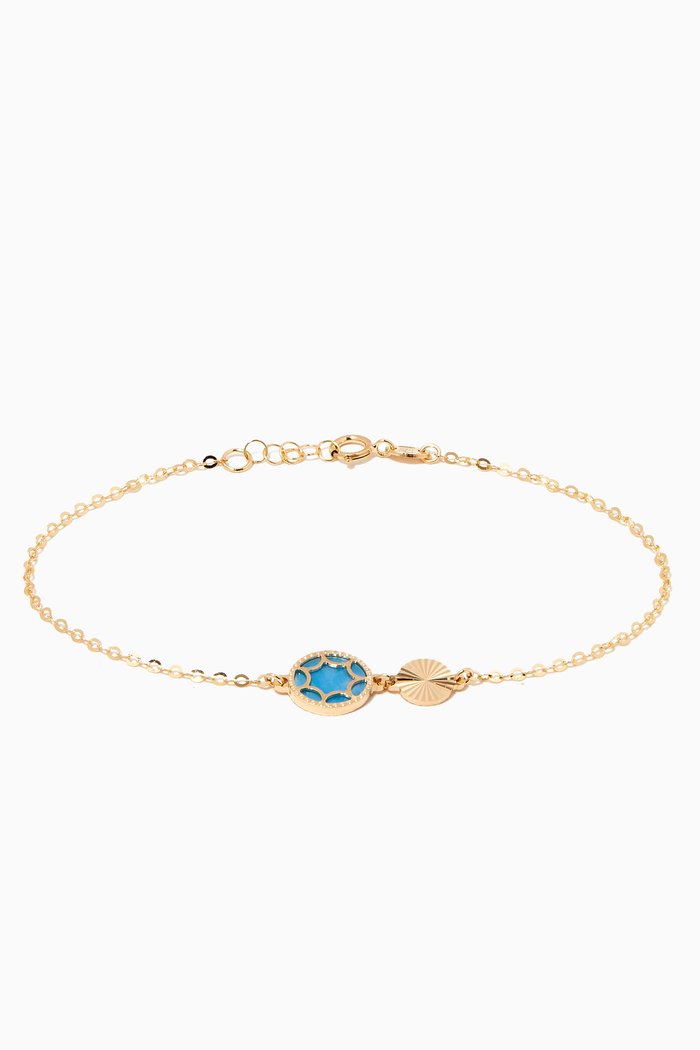 

Amelia Roma Mother of Pearl Bracelet in 18kt Yellow Gold