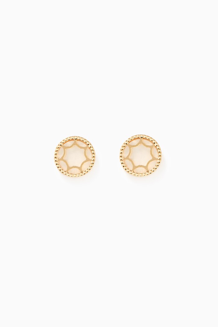 

Amelia Roma Mother of Pearl Stud Earrings in 18kt Yellow Gold