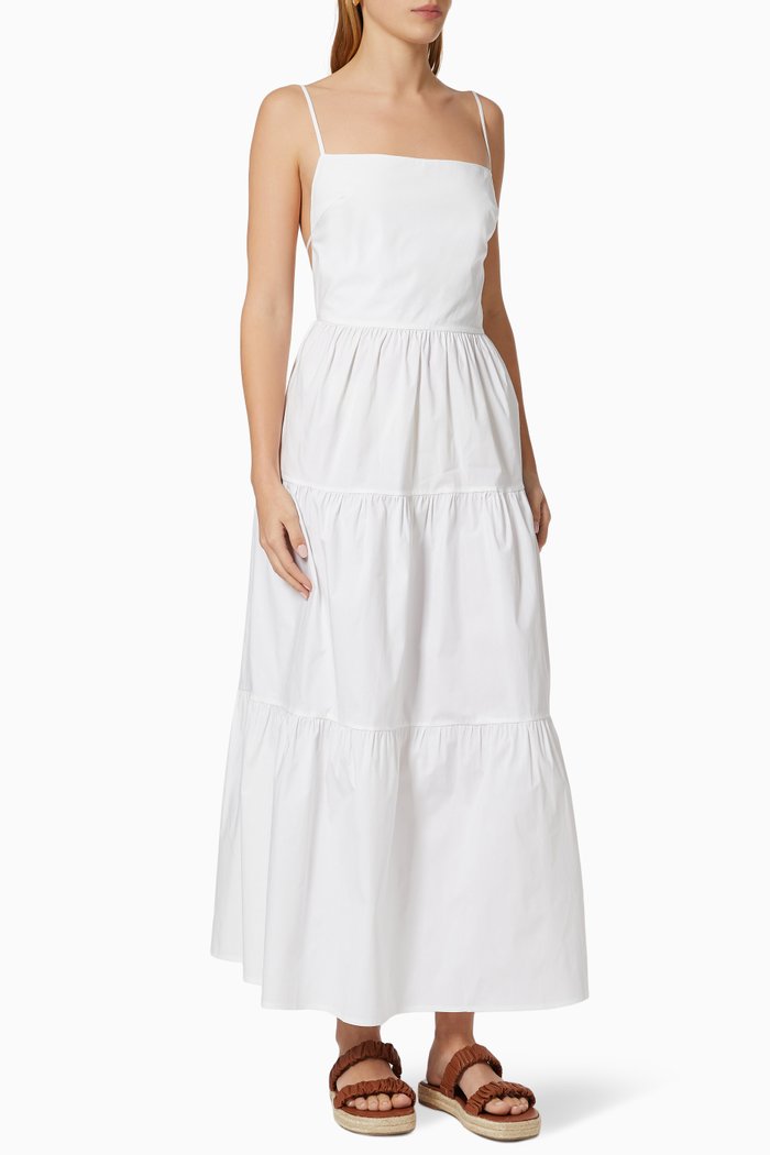 

Ellie Dress in Cotton Poplin, White