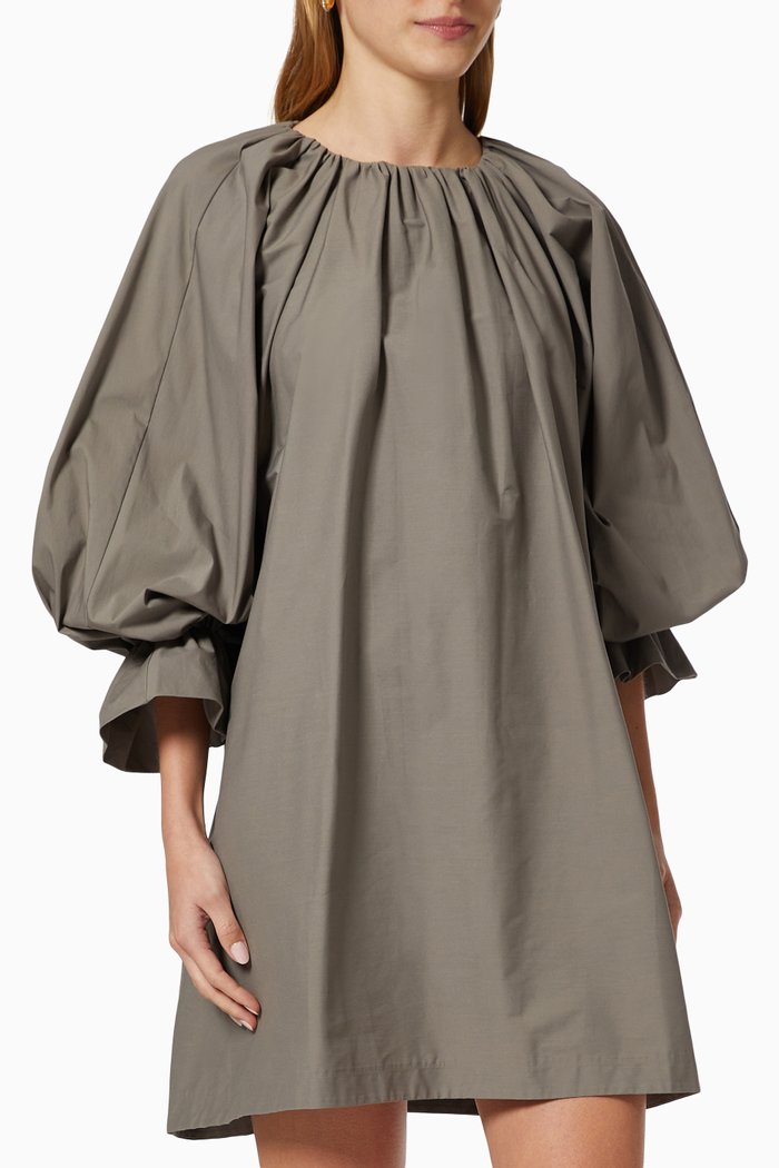 

Marceau Dress in Cotton Poplin, Grey