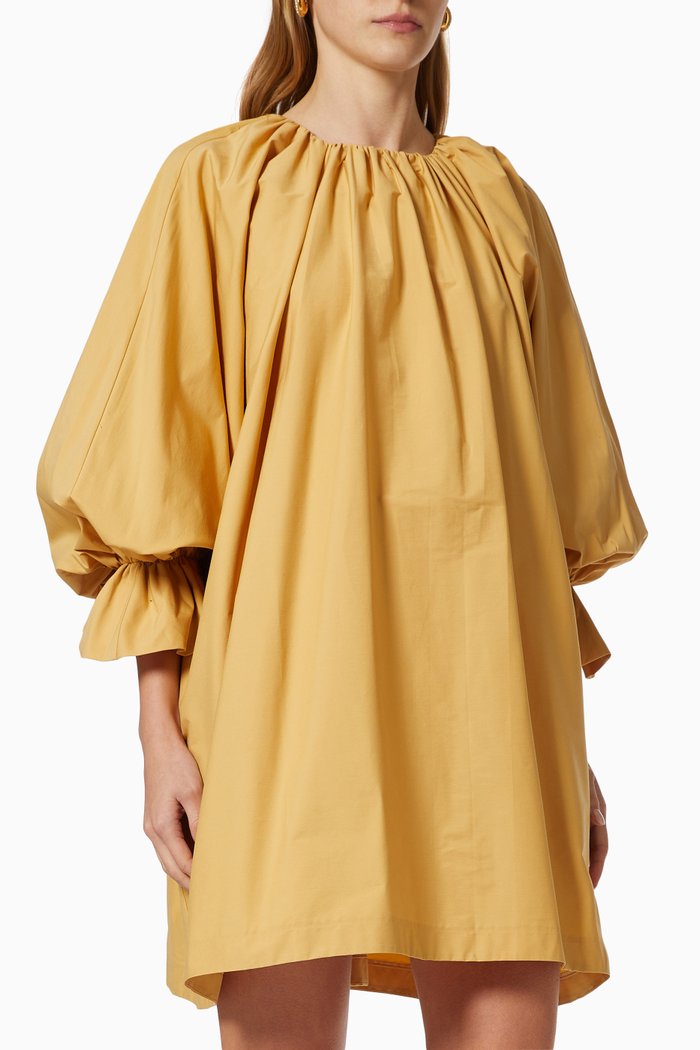 

Marceau Dress in Cotton Poplin, Yellow