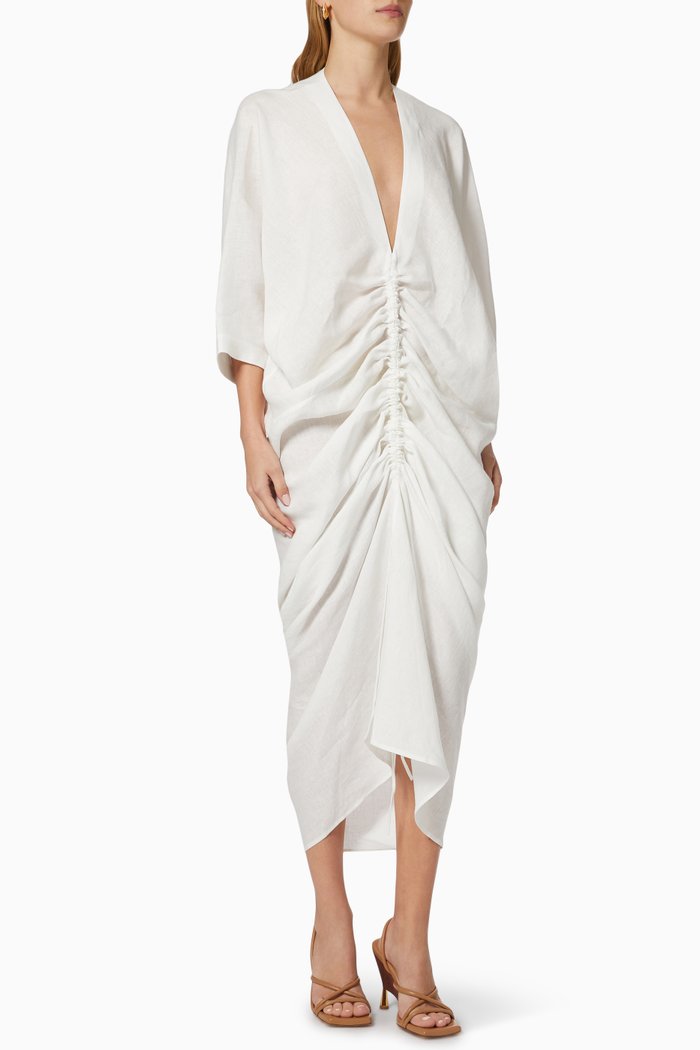 

Rafaella Dress in Linen, White