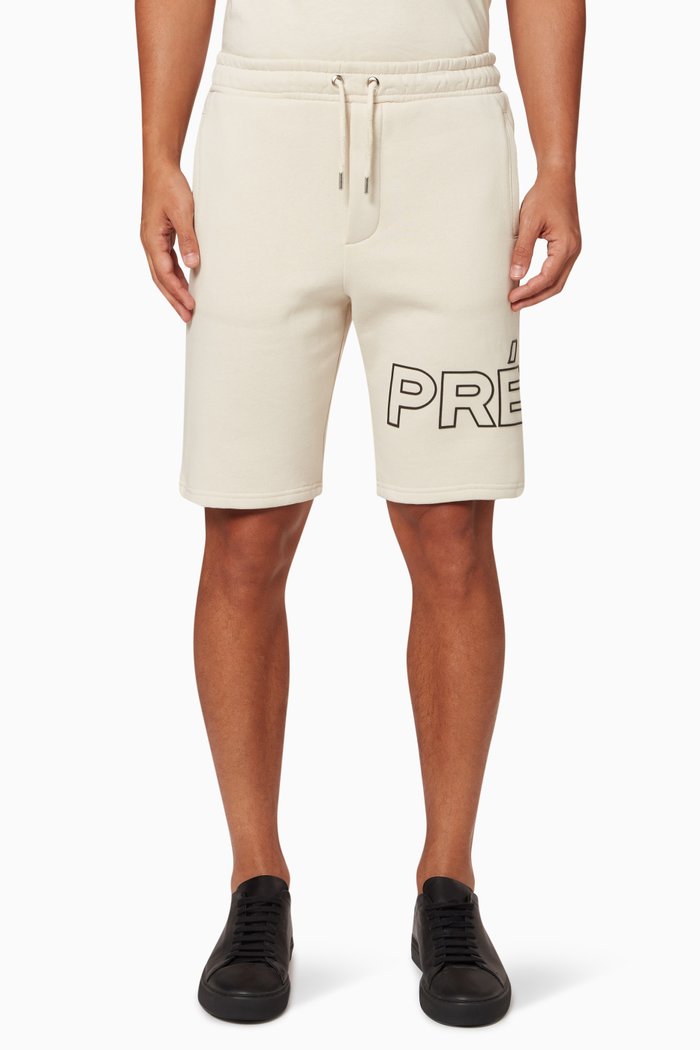 Logan Shorts in Brushback Jersey, White