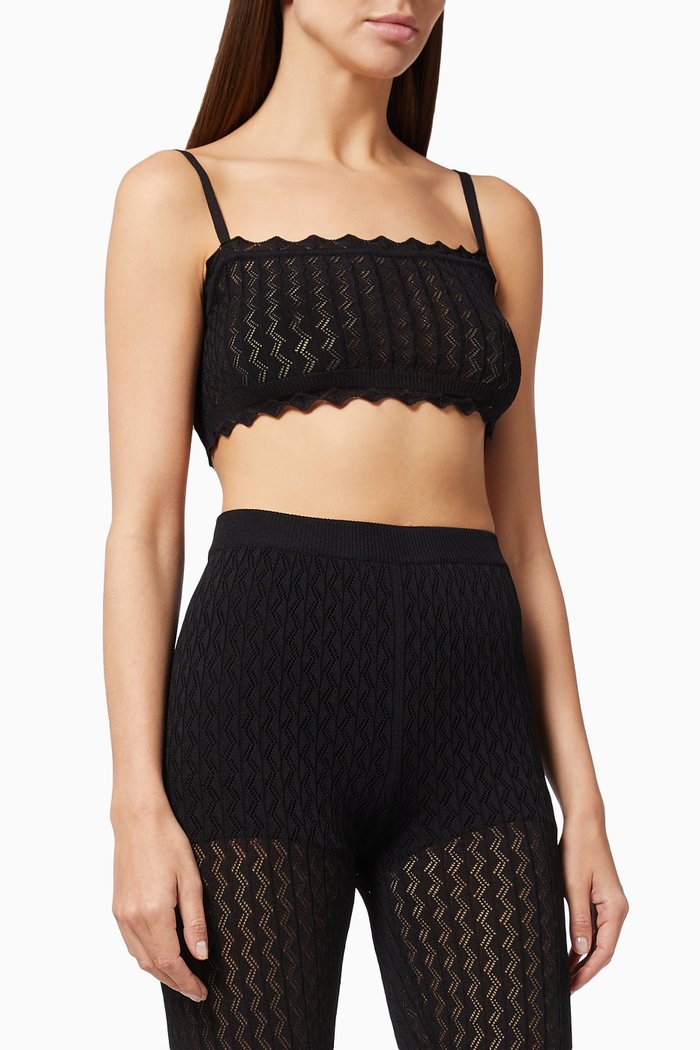

Knitted Bralette, Black