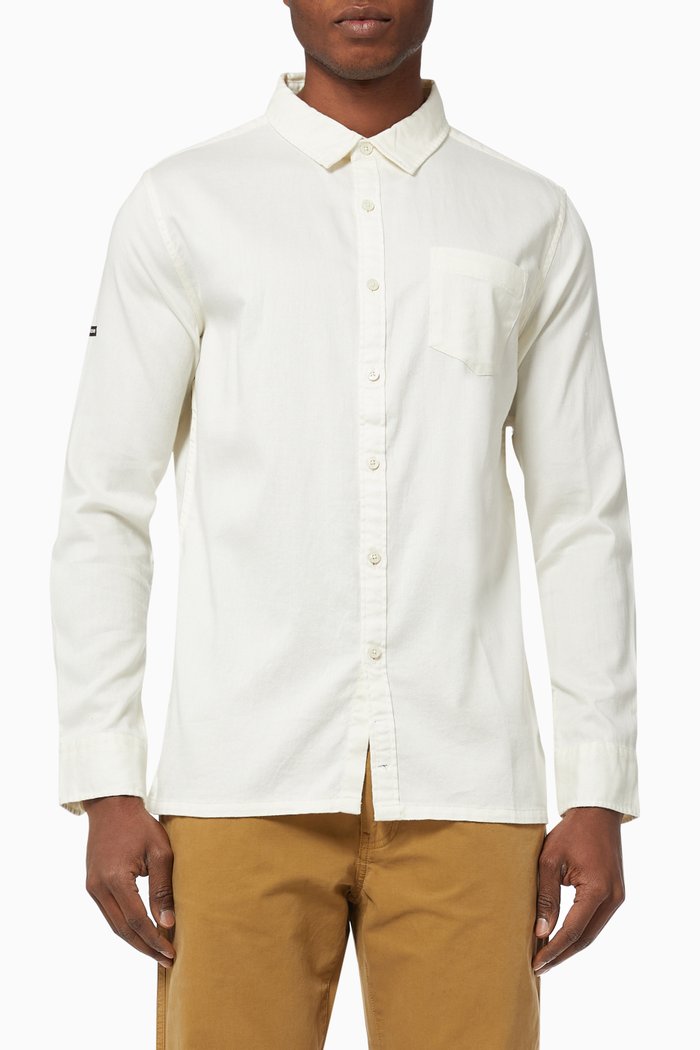 

Logo Overshirt in Cotton, Neutral