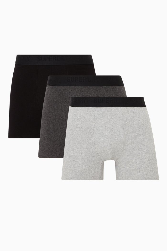 

Logo Boxers in Cotton, Set of 3, Multicolour