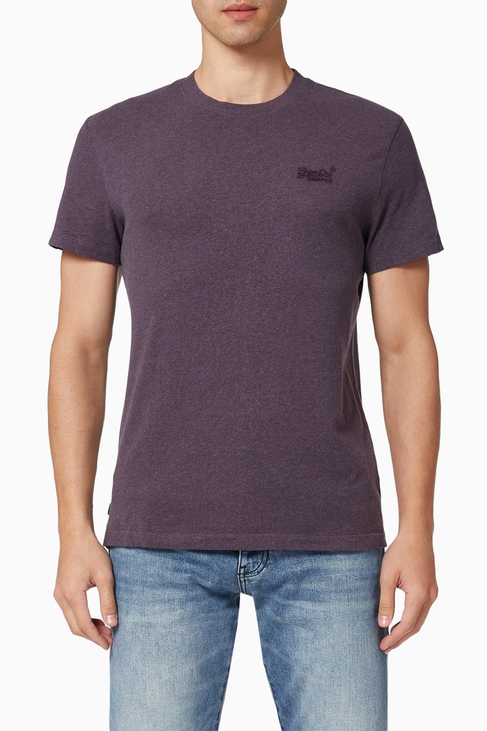 

Vintage Logo Embroidery T-shirt in Cotton Jersey, Purple