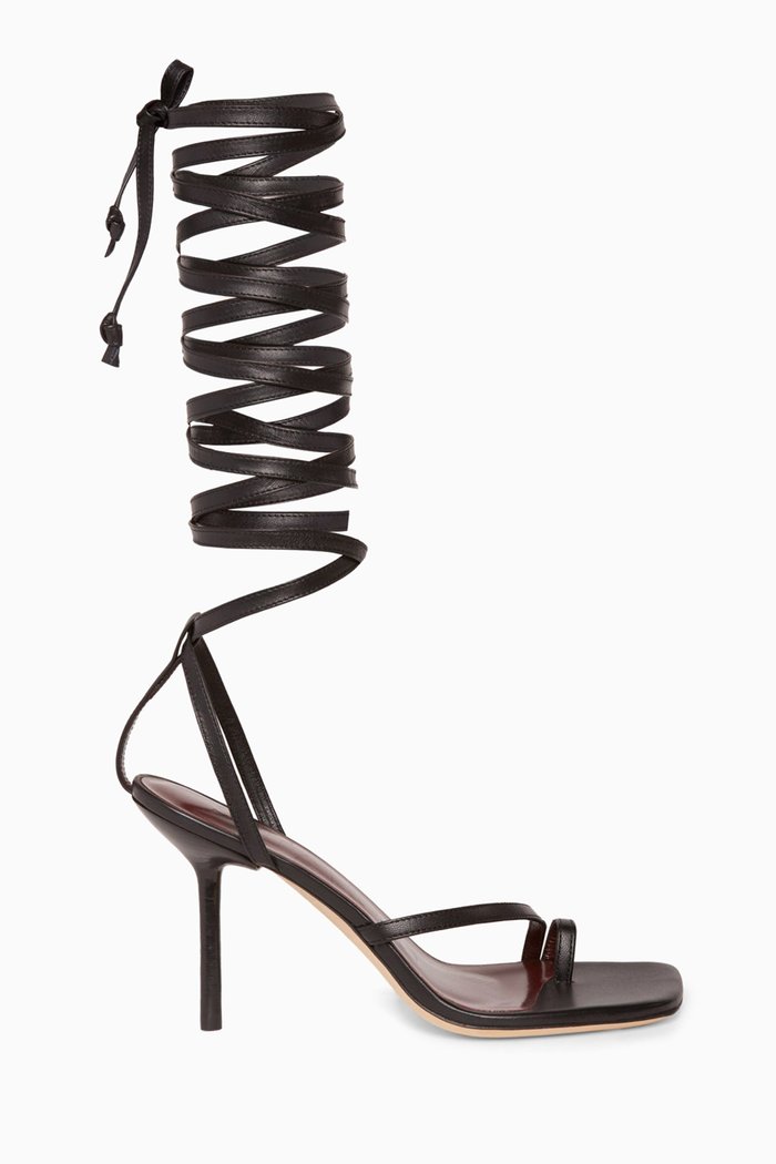 

Nicola Gladiator Sandals in Nappa, Black