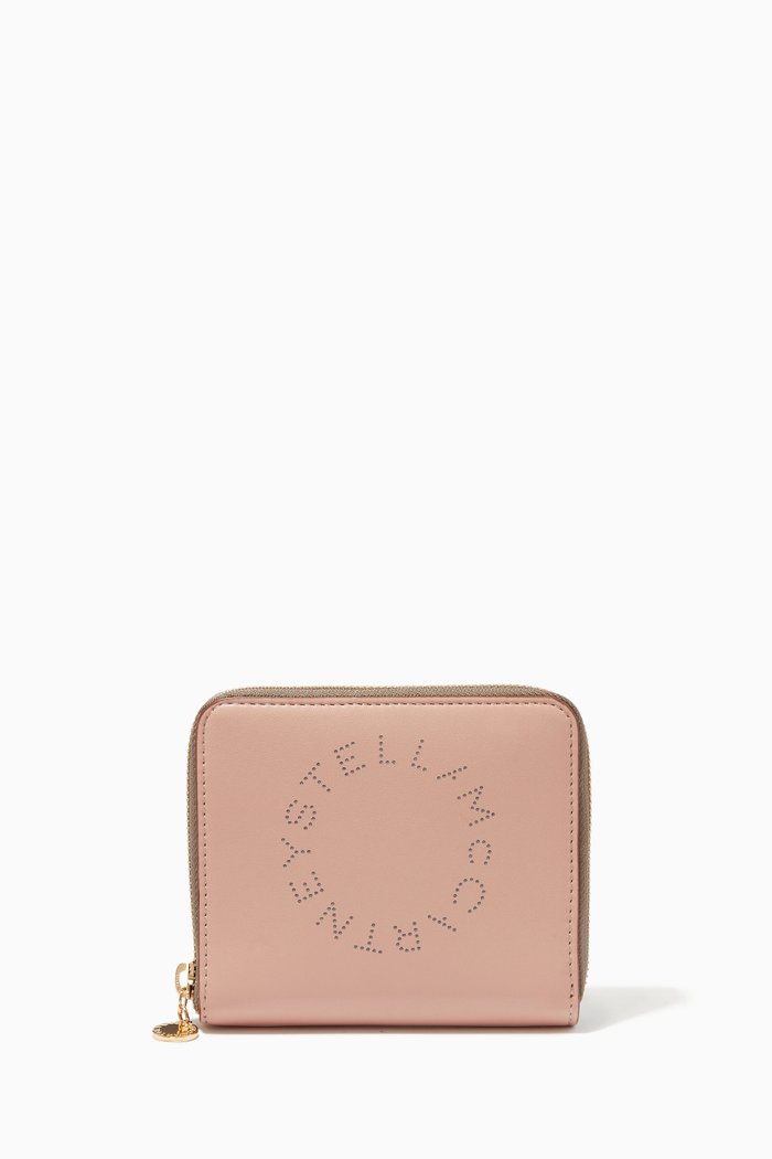 

Stella Logo Zip Wallet in Eco Alter Nappa, Pink