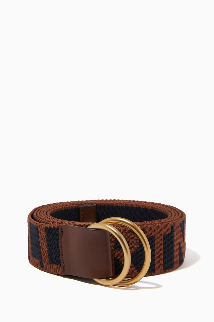 

Monogram Belt in Fabric Lurex, Brown