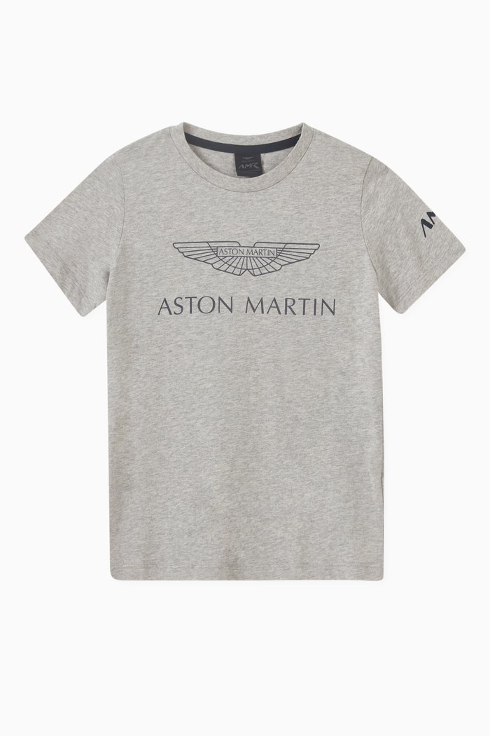 Logo T-Shirt in Cotton, Grey