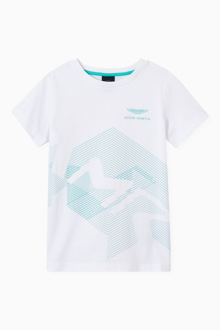 Logo Print T-Shirt in Cotton, White