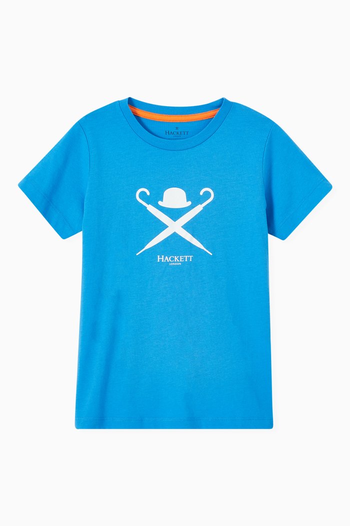 

T-Shirt in Cotton Jersey, Blue