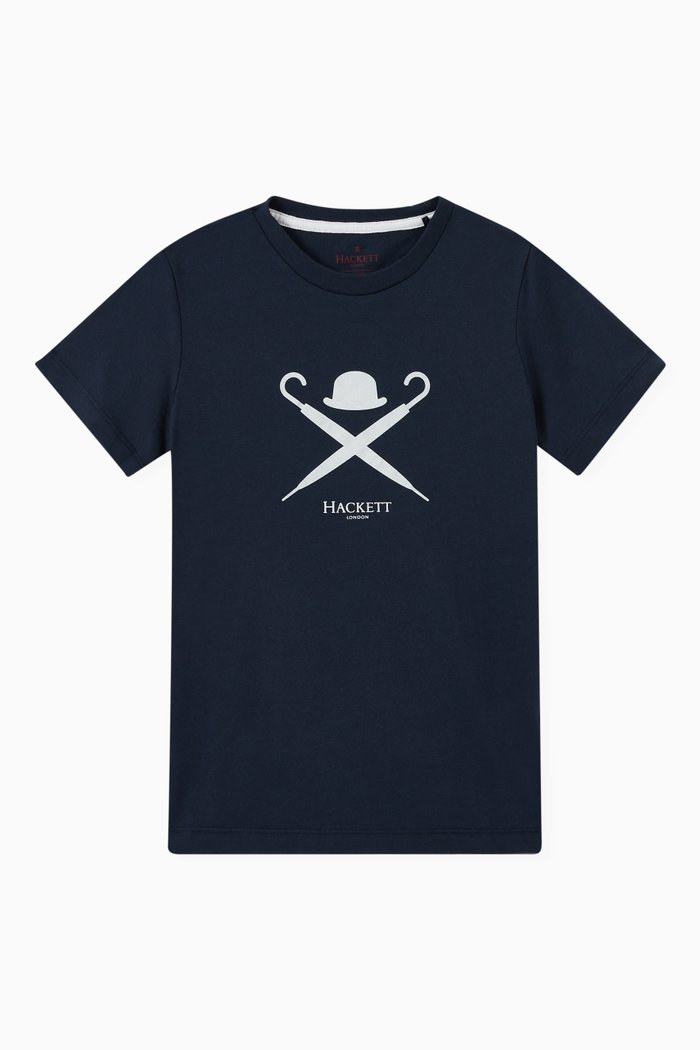 

T-Shirt in Cotton Jersey, Blue
