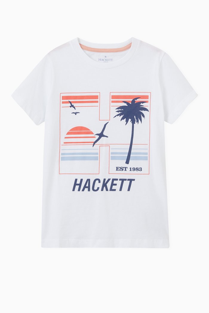 

Graphic Print T-Shirt in Cotton, White