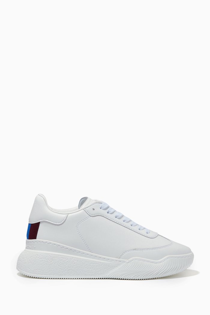 

Loop Lace-up Sneakers in Faux Leather, White
