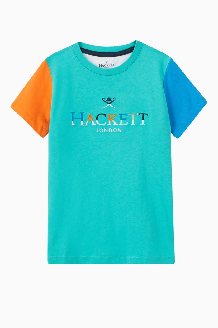

Multi-Panel Jersey T-Shirt in Cotton, Green