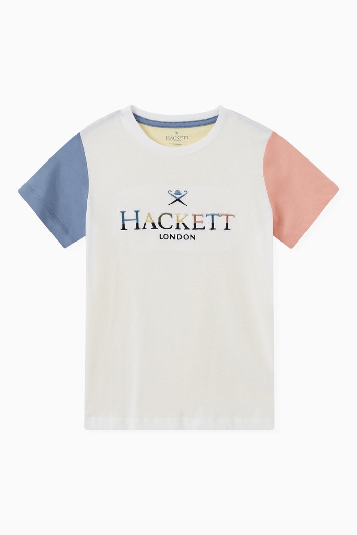 

Multi-Panel Jersey T-Shirt in Cotton, White