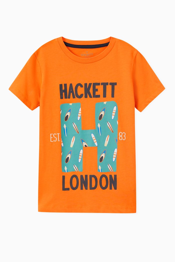

Colourful Jersey T-Shirt in Cotton, Orange