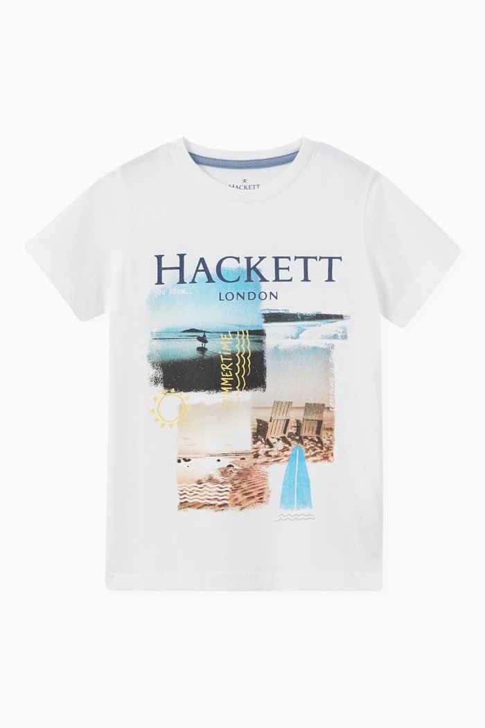 

Graphic Print T-Shirt in Jersey, White