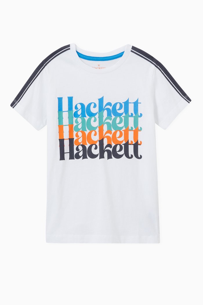 

Letter-Print T-Shirt in Cotton, White