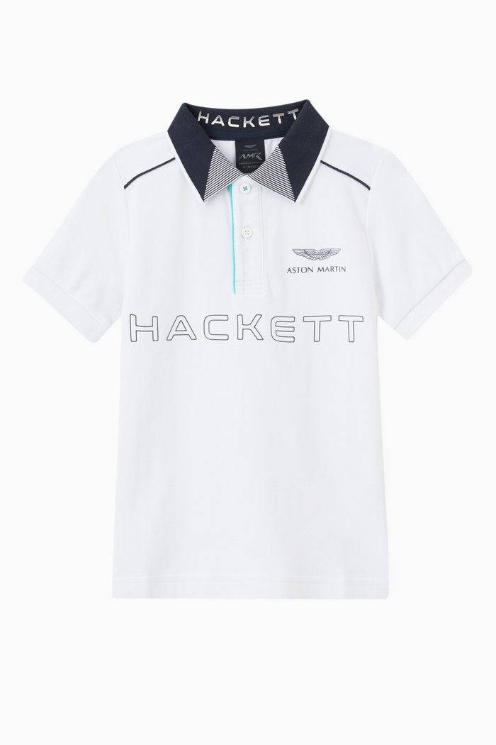 

x Aston Martin Polo Shirt in Cotton, White