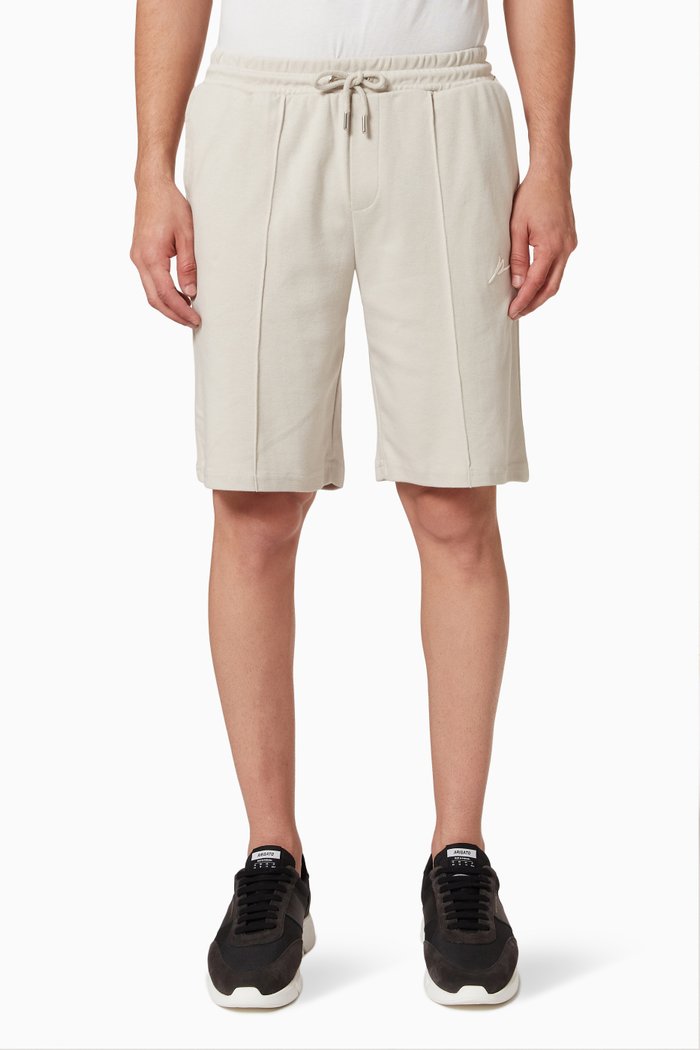 

Signature Core Embroidered Shorts in Jersey, Grey