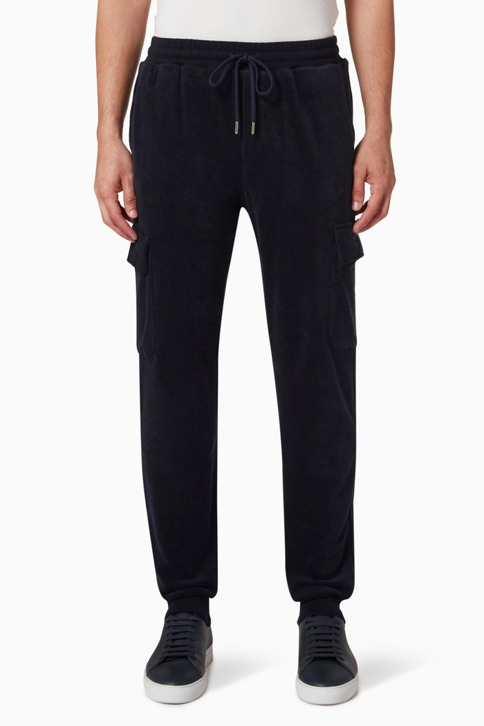 

Cargo Trousers in Cotton Terry, Blue
