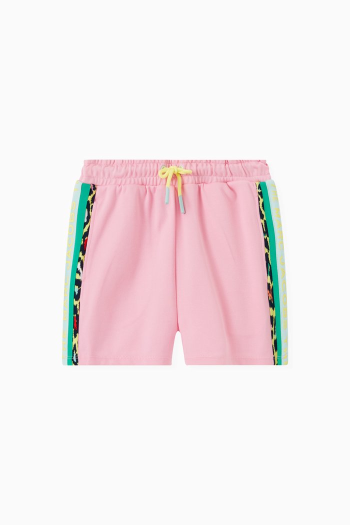 

Contrasting Sides Logo Shorts, Pink
