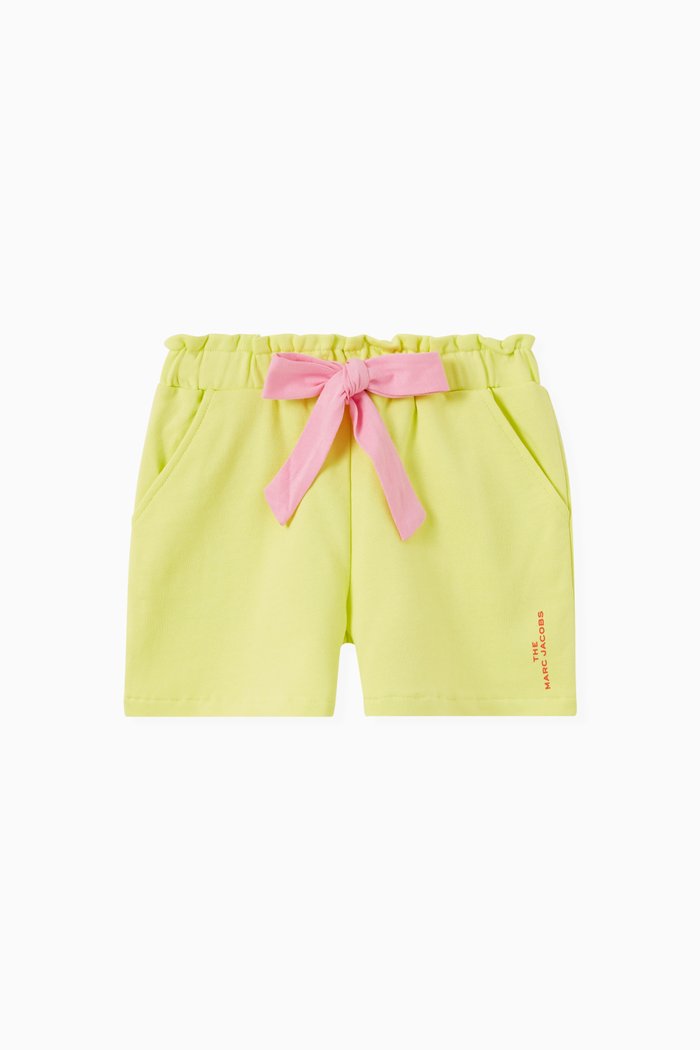 

Logo Print Shorts in Cotton, Yellow
