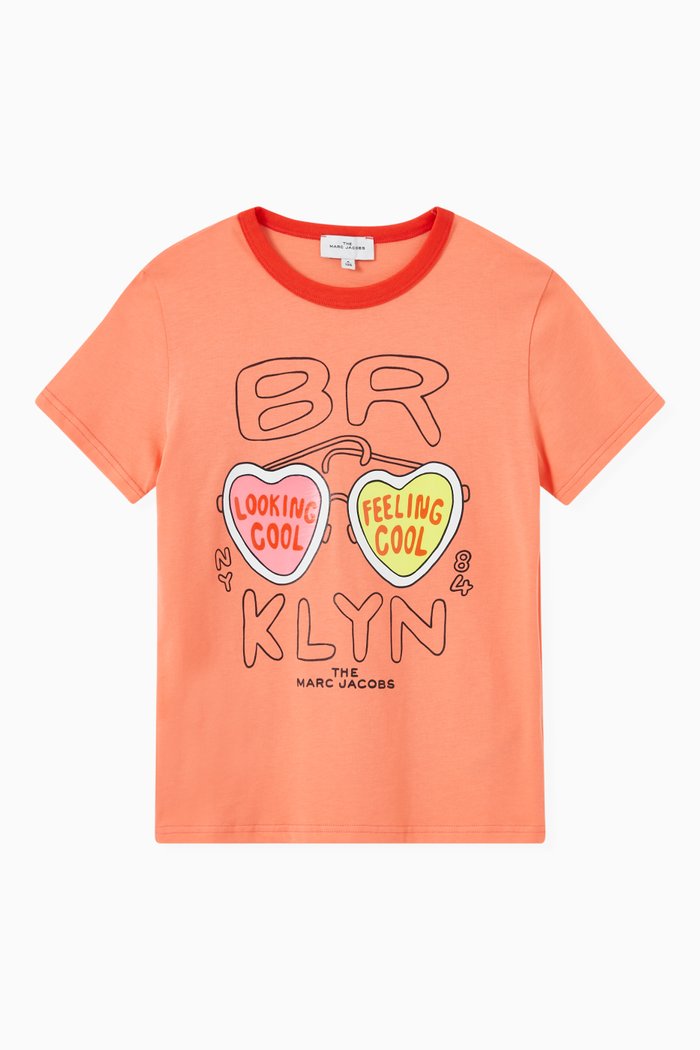 

Graphic Print T-Shirt in Cotton, Red