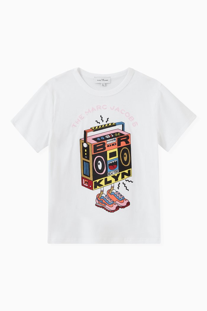 

Logo Print T-Shirt in Cotton, White