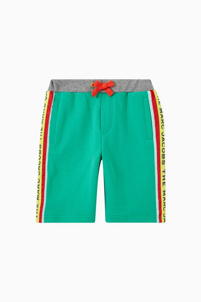 

Contrasting Logo-Band Shorts in Cotton, Multicolour