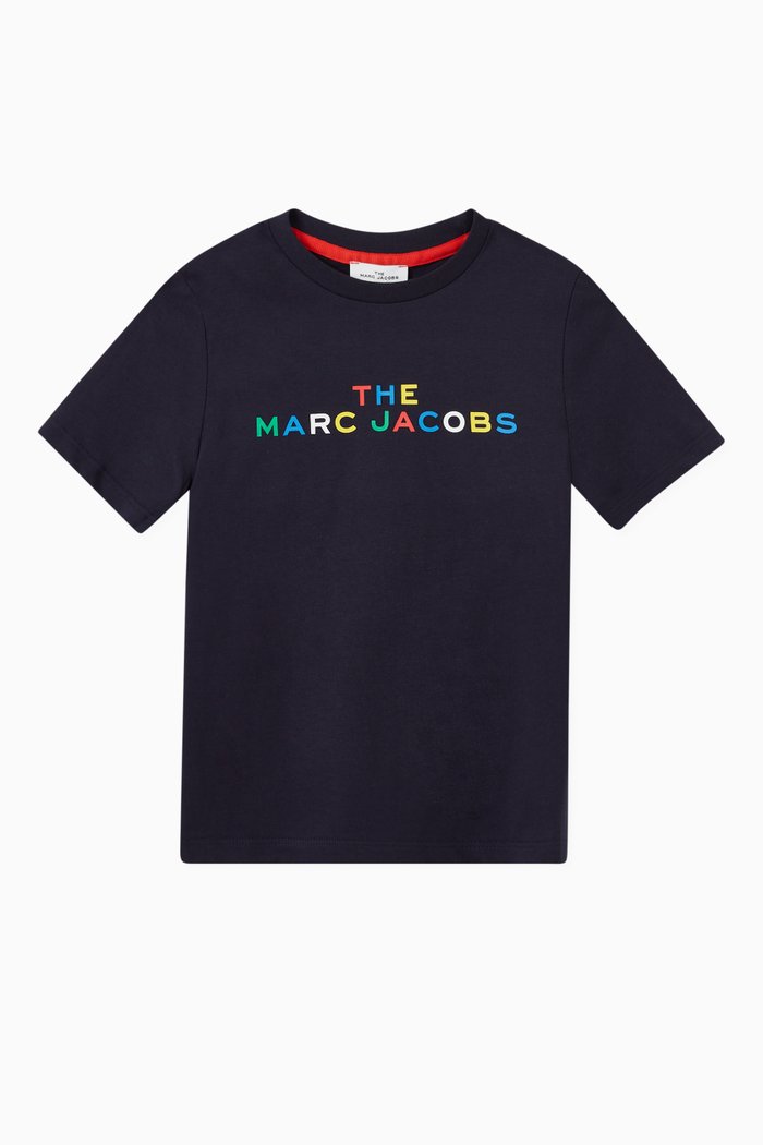 

Logo Print T-Shirt in Organic Cotton, Blue