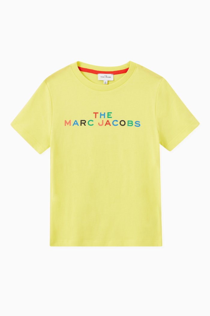 

Logo Print T-Shirt in Organic Cotton, Yellow