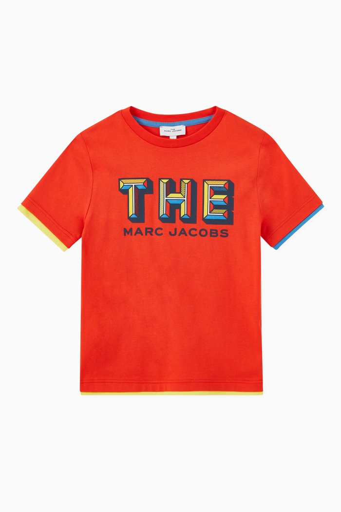 

Logo Print T-Shirt in Cotton, Red