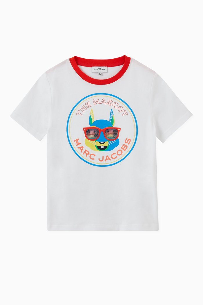 

Graphic Print T-Shirt in Cotton, White
