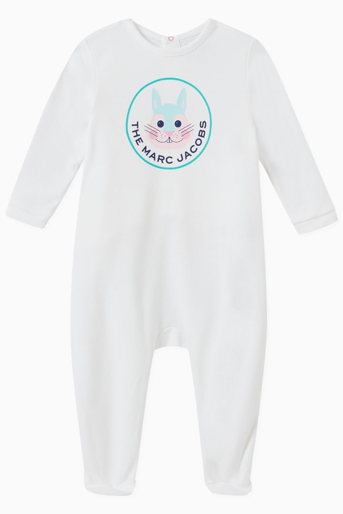 

Mascot Print Long Sleeve Pyjamas in Cotton, White