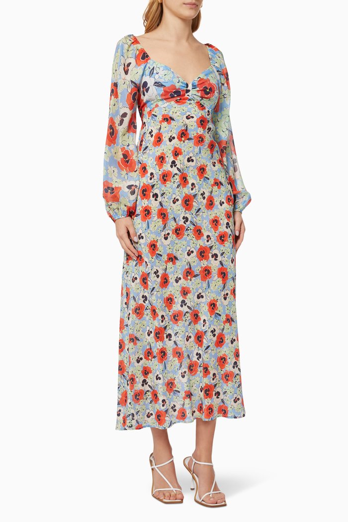 

Gio Dress in Silk Satin, Multicolour