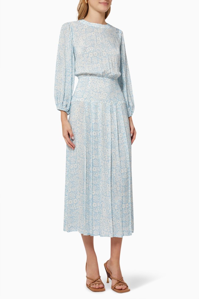 

Sloan Maxi Dress in Sustainable Viscose, Blue