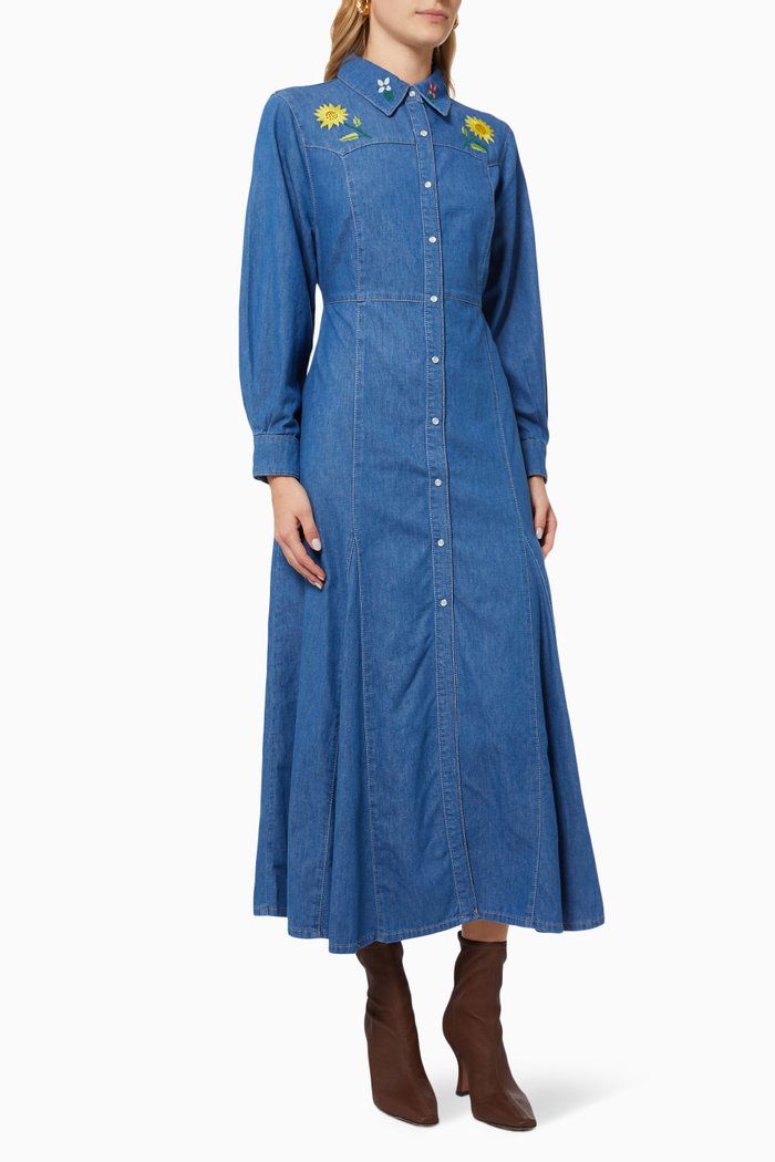 

Maddison Dress in Denim, Blue