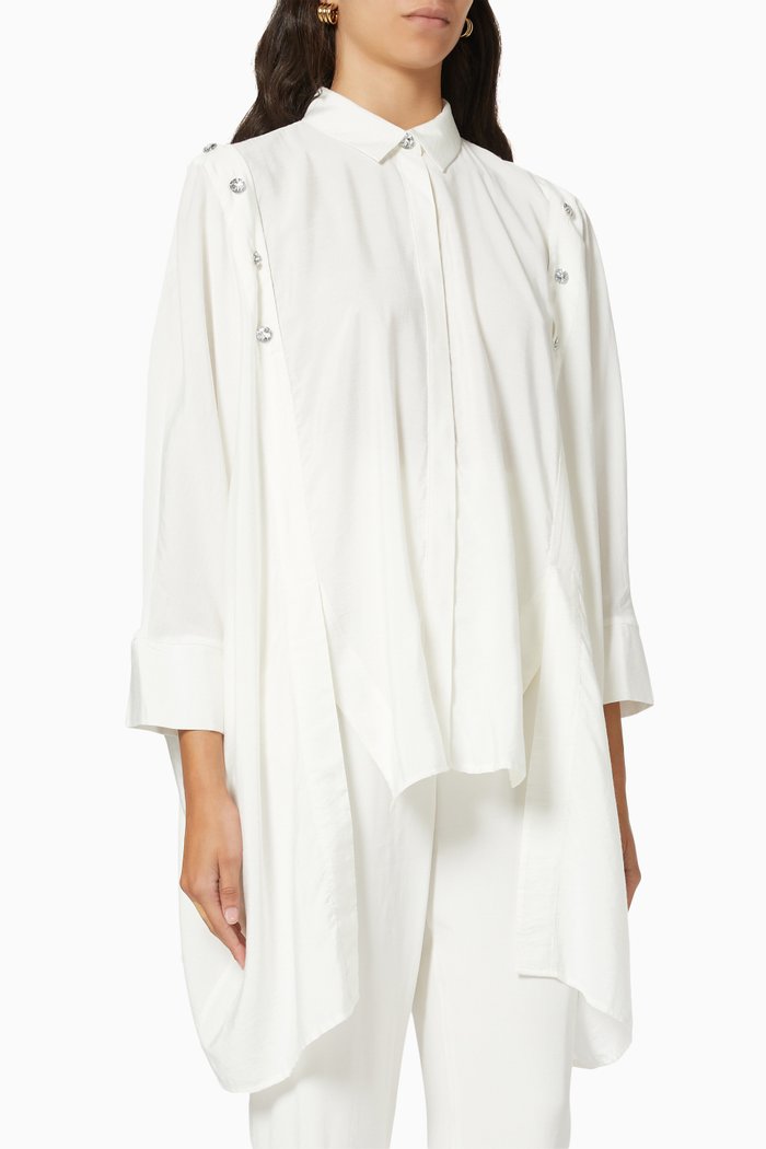 

High Low Tunic in Viscose, White