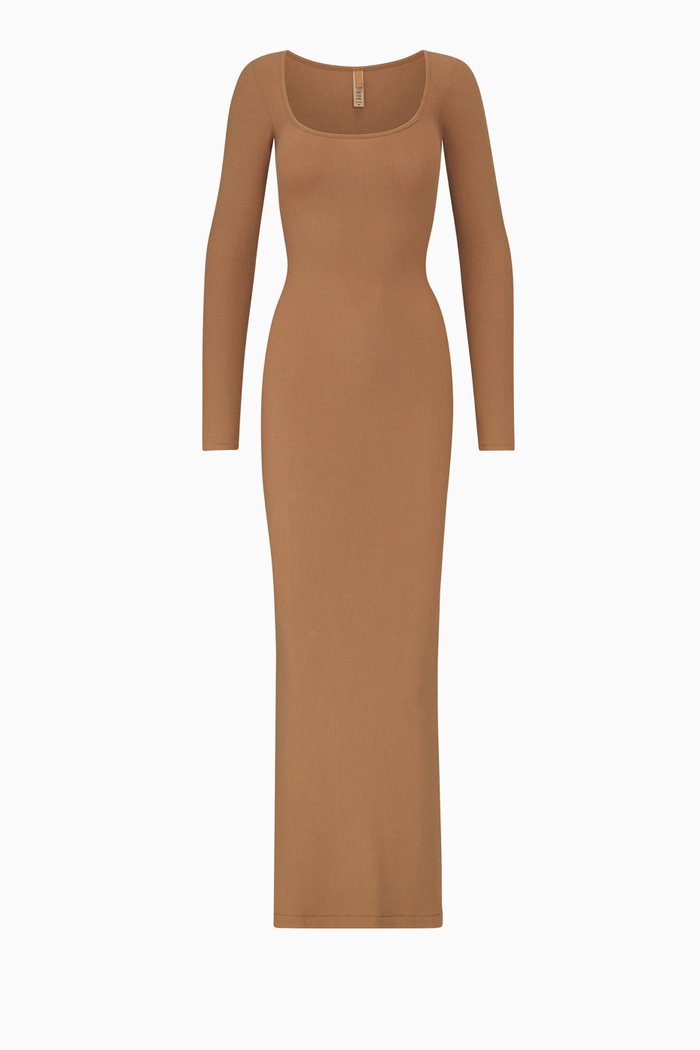 

Soft Lounge Dress in Modal Blend, Brown