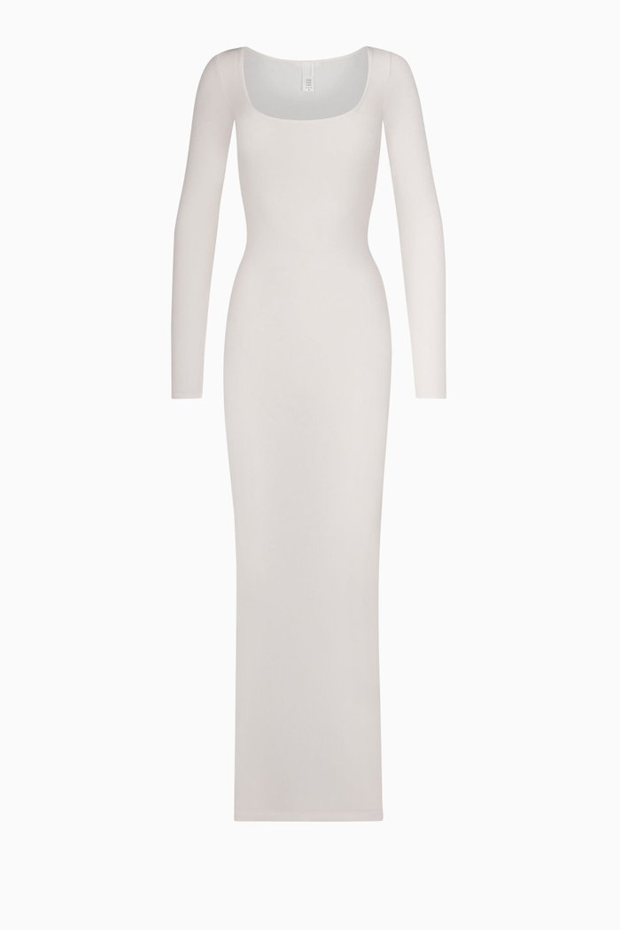 Soft Lounge Dress in Modal Blend, White